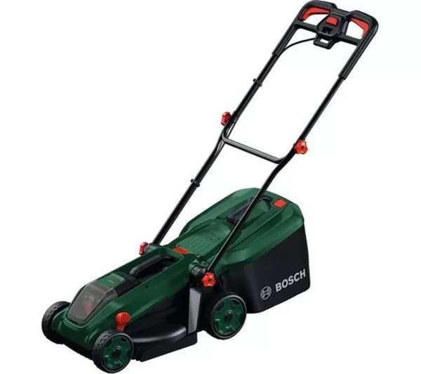 BOSCH Rotak 18V-34 Cordless Rotary Lawn Mower - Green & Black
