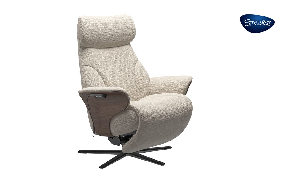 Stressless Adam Power Recliner Sirius Base | Zero Gravity | Fabric | Offwhite