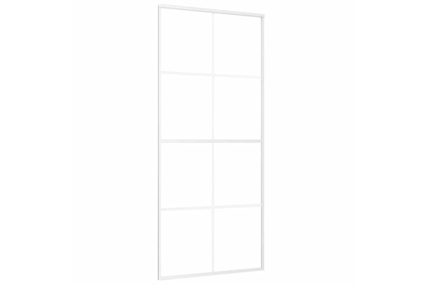 Vidaxl 151673 Sliding Door Frosted Esg Glass And Aluminium 90x205 Cm White