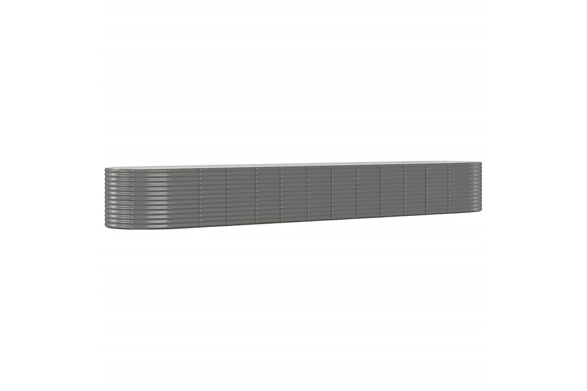 vidaXL 319084 Garden Raised Bed Grey 554x100x68cm Powder-coated Steel
