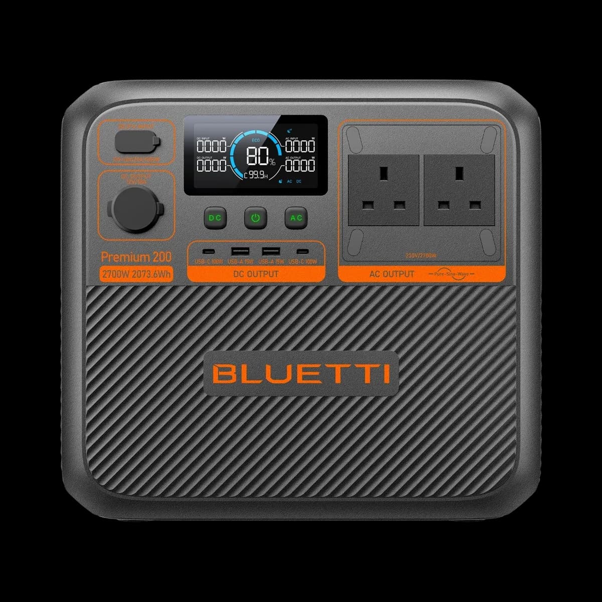 BLUETTI Premium 200 V2 2,073.6Wh 2,700W Portable Power Station | 281-PPR200V2UKGYBL010