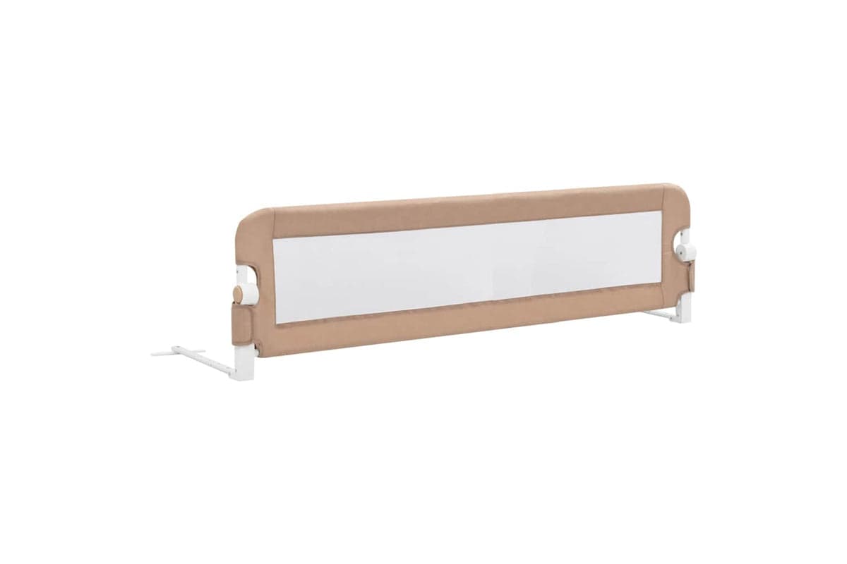 Vidaxl Toddler Safety Bed Rail Taupe 150x42 Cm Polyester