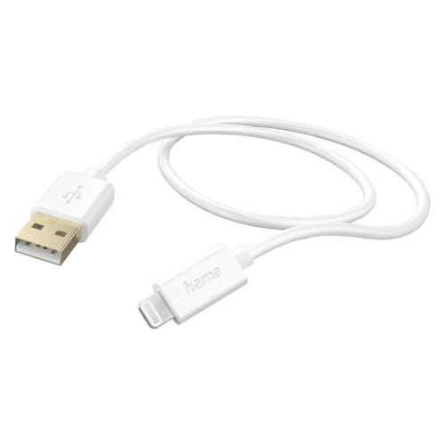 HAMA - CHARGING CABLE USBA - LTNG 1.5 WHT