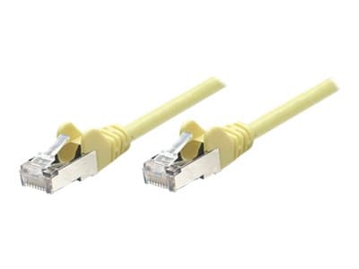 INTELLINET - Network Patch Cable, Cat5e, 7.5m, Yellow, CCA, SF/UTP, PVC, RJ45, Gold Plated Contacts, Snagless, Booted, Lifetime Warranty, Polybag - patch cable - 7.5 m - yellow