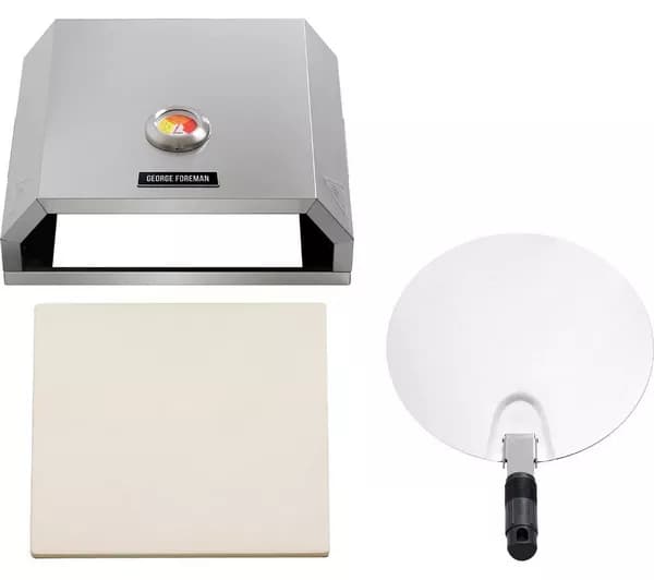 GEORGE FOREMAN BBQ Pizza Oven - Stainless Steel