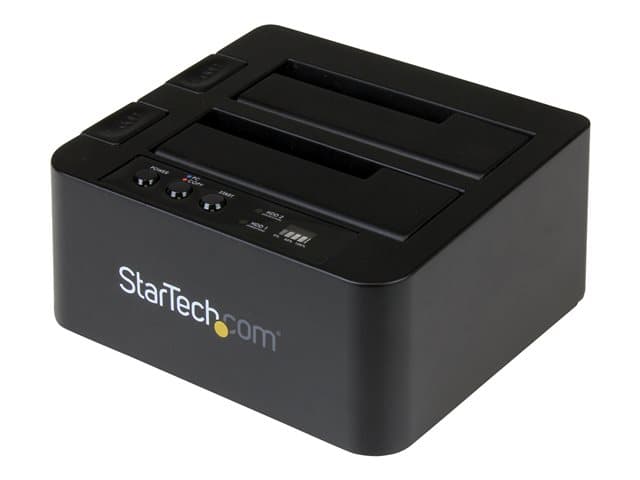 StarTech Standalone Hard Drive Duplicator, Dual Bay HDDSSD ClonerCopier, USB 3.1 (10 Gbps) to SATA III (6Gbps) HDDSSD Docking Station, Hard Disk Dupli