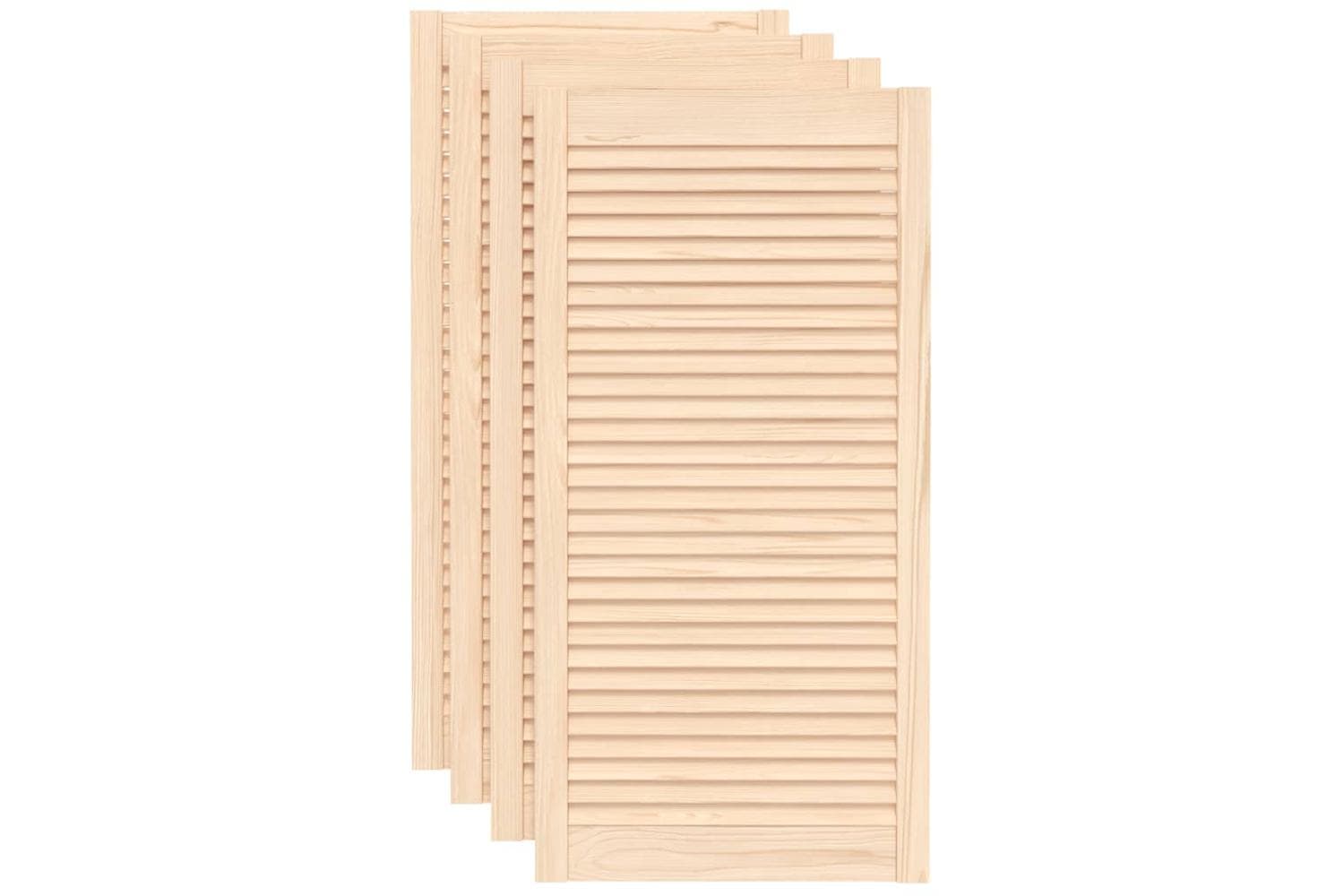 Vidaxl 151138 Louvred Doors 4 Pcs Solid Pine Wood 99.3x49.4cm