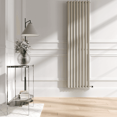 Linen Vertical Smart Electric Radiator with Wi-Fi Thermostat - 2400W - H1800xW472 - Bathroom Safe