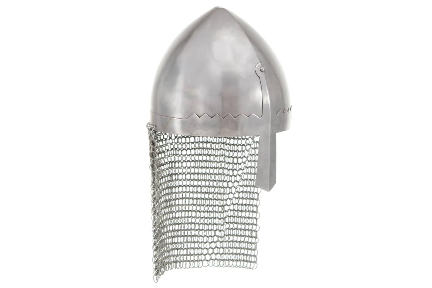 Vidaxl 286211 Knight Helmet Antique Replica Larp Silver Steel