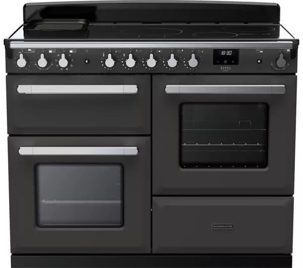 RANGEMASTER Estel Deluxe ESDLO110EIPSLT/CM1 110 cm Electric Induction Range Cooker - Slate & Chrome