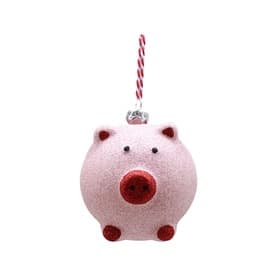 Glitter Pig Tree Decoration