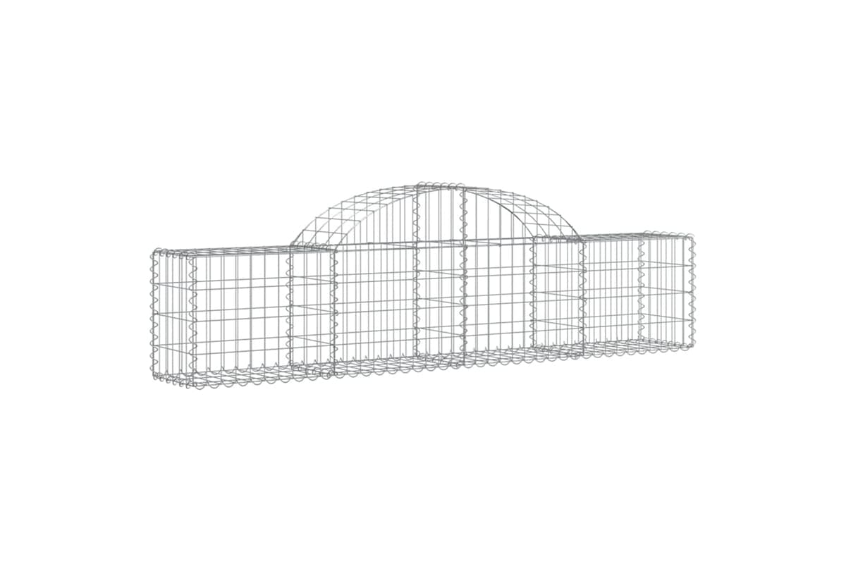 vidaXL 153482 Arched Gabion Basket 200x30x40/60cm Galvanised Iron