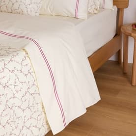 180 Thread Count Evelyn Buttermilk Pink Rolenio Flat Sheet