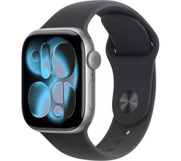 APPLE Watch Series 11 Cellular - 42 mm Space Grey Aluminium Case with Black Sport Band, M/L