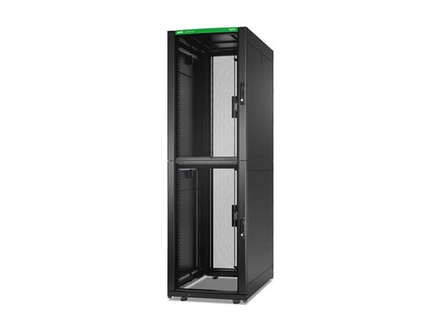 APC - NetShelter SX Colocation - Rack cabinet - 2 x 600W x 1070D mm, with sides - floor-standing - black - 42U - 19" - TAA Compliant
