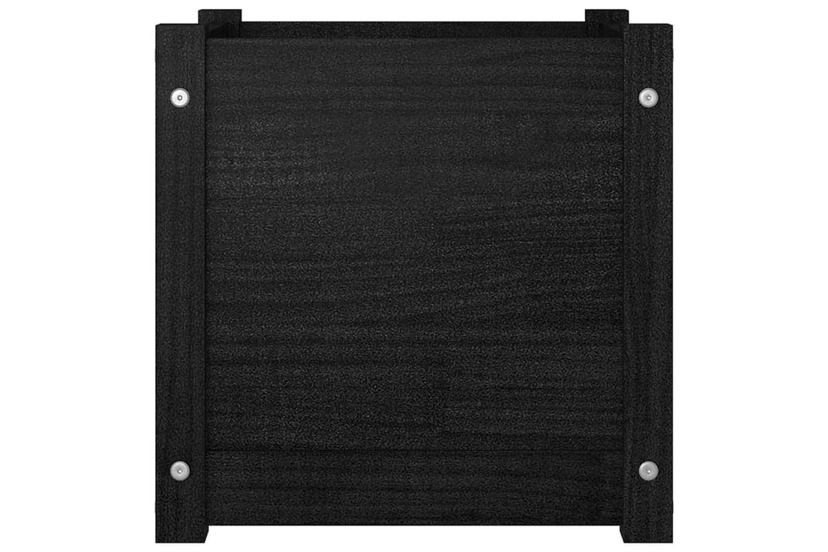 vidaXL 810542 Garden Planter Black 40x40x40cm Solid Pinewood