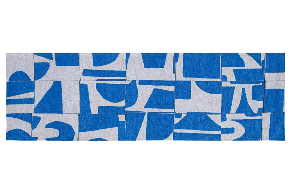 Louis De Poortere | Papercut Indoor Eco Rug | Blue/White | 80 x 150 cm
