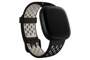 Fitbit Sense & Versa 3 Sport Band | Black / Lunar White | Large