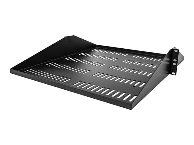 STARTECH.COM - Startech 2U Vented Server Rack Shelf, Center Mount 20in Deep Fixed Cantilever Tray, Rackmount Shelf for 19" AV/Data/Network Equipment w/ Cage Nuts & Screws, 200lbs Weight Capacity - 2U Network Rack Shelf - rack shelf - 2U