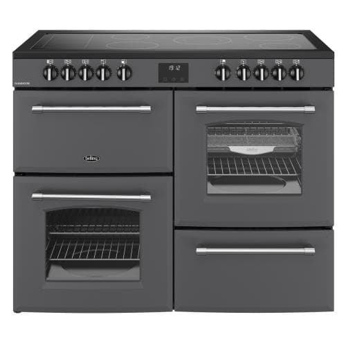 BELLING            110CM WIDE FARMHOUSE RANGE 5 ZONE CERAMIC HOB - ANTHRACITE