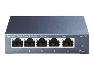 TP-LINK - TL-SG105 5-Port Metal Gigabit Switch - switch - 5 ports - unmanaged
