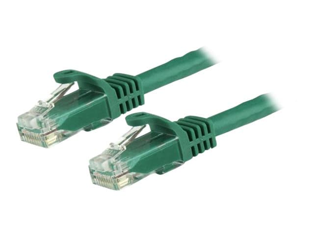 STARTECH.COM - Startech 15m CAT6 Ethernet Cable, 10 Gigabit Snagless RJ45 650MHz 100W PoE Patch Cord, CAT 6 10GbE UTP Network Cable w/Strain Relief, Green, Wiring is UL Certified/TIA - Category 6 - 24AWG (N6PATC15MGN) - patch cable - 15 m - green