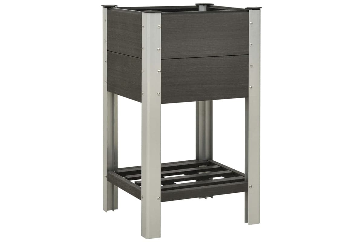 vidaXL 149013 Garden Raised Bed With Shelf 50x50x90cm Wpc Grey
