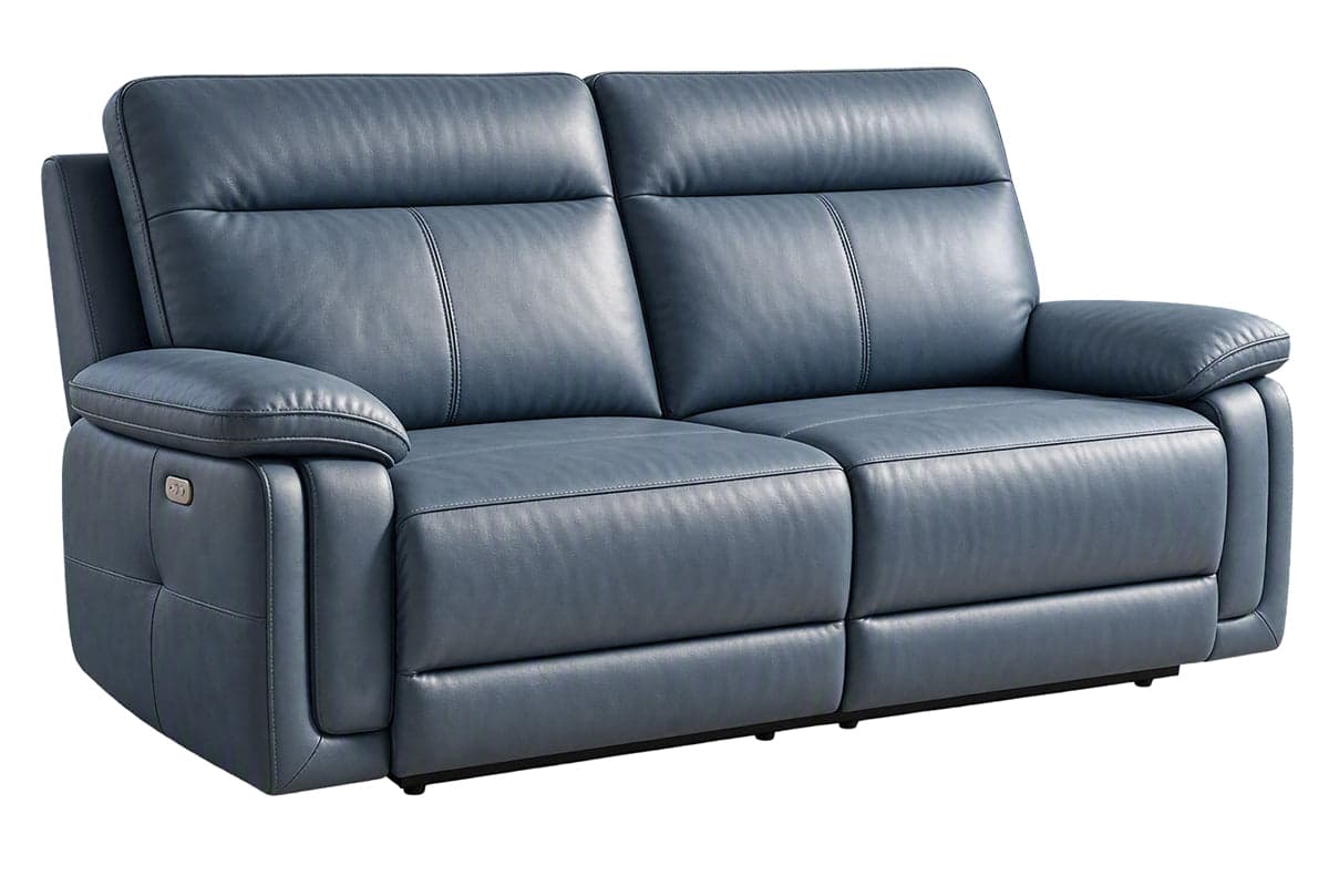 Cadenza 3 Seater Sofa | Power Recliner | Leather | Blue