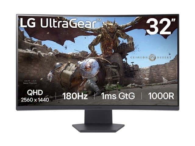 LG ELECTRONICS - LG UltraGear 32GS60QC-B - LED monitor - curved - QHD - 32" - HDR