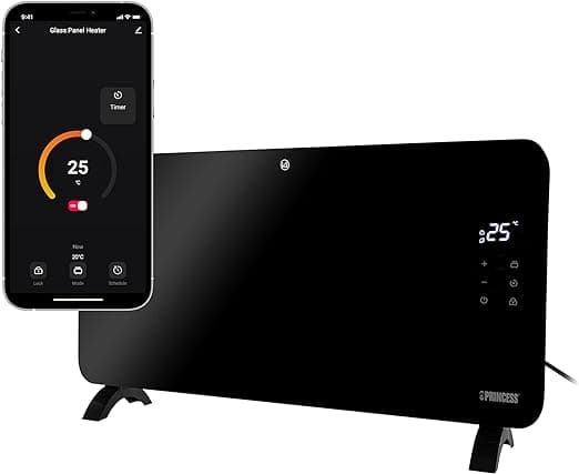 Princess Smart Panel Heater 1500w - Black | 01.348150.02.1