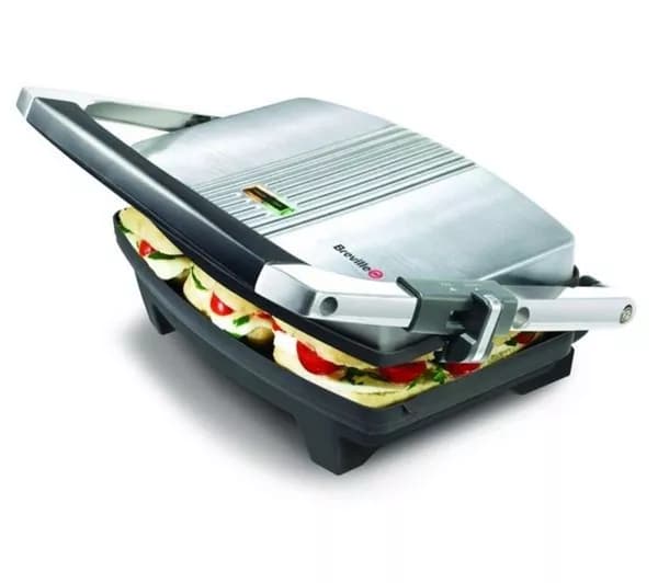 BREVILLE VST025 Cafe-Style Sandwich Press - Brushed Stainless Steel