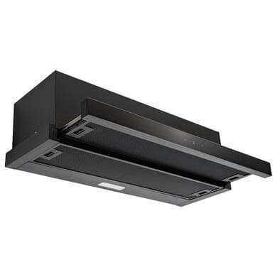 electriQ 90cm Telescopic Canopy Cooker Hood – Black