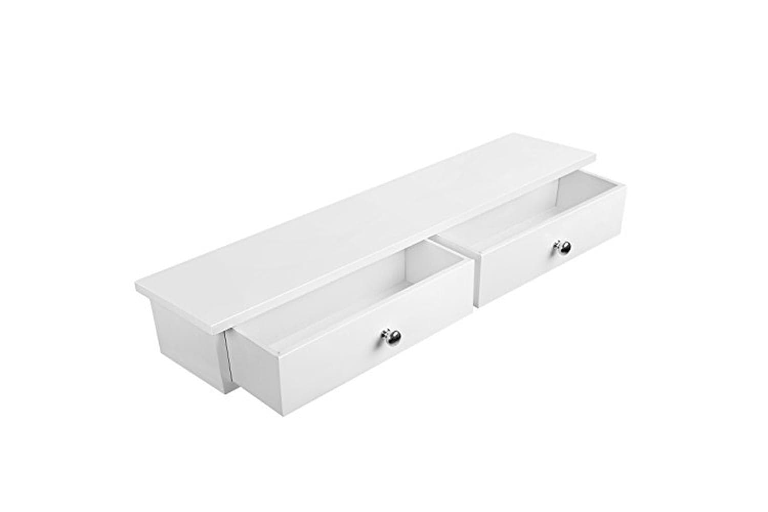 Songmics LWS65WT Wall Shelf 2 Drawers | White