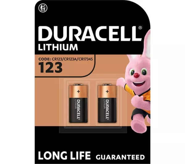 DURACELL DL123A/CR123A/EL123A Ultra Photo 123A Batteries - Pack of 2