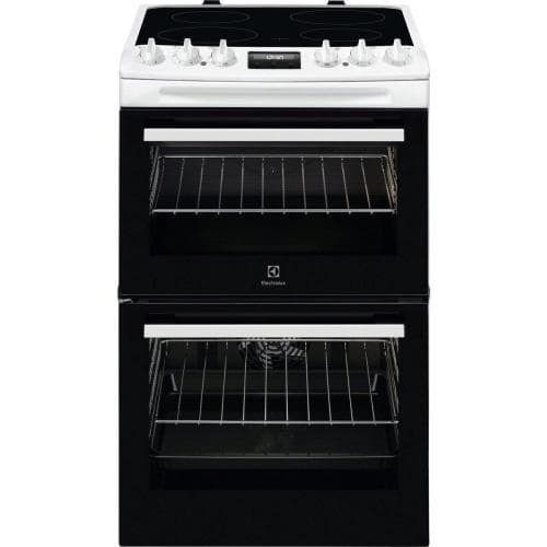 ELECTROLUX            55CM FREESTANDING COOKER WITH CERAMIC HOB - WHITE