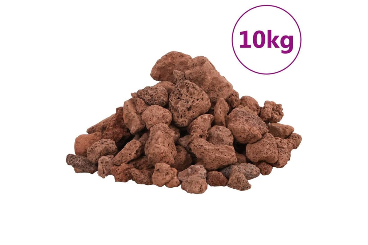 vidaXL 155311 Volcanic Rocks 10 Kg Red 1-2cm