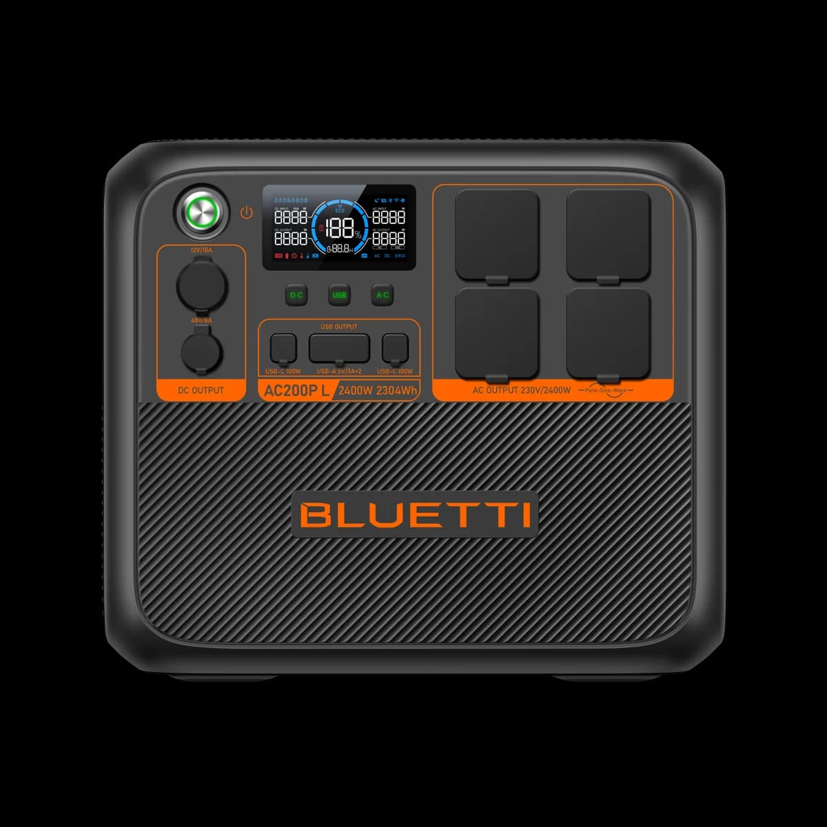 BLUETTI AC200PL 2,304Wh 2,400W Expandable Power Station | 281-PAC200PLUKGYBL010