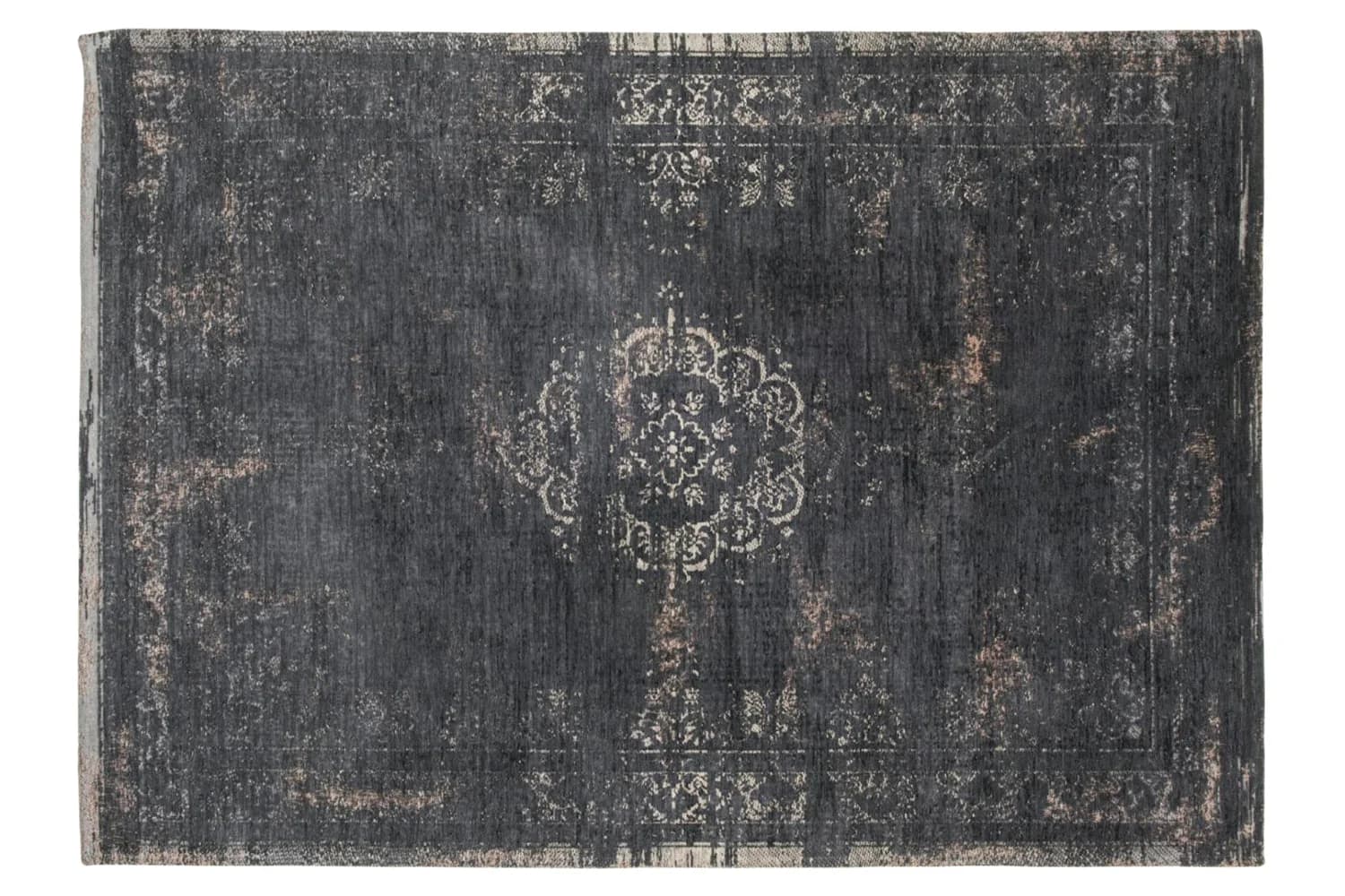 Louis De Poortere | Medallion Eco Rug | Mineral Black | 170 x 240 cm