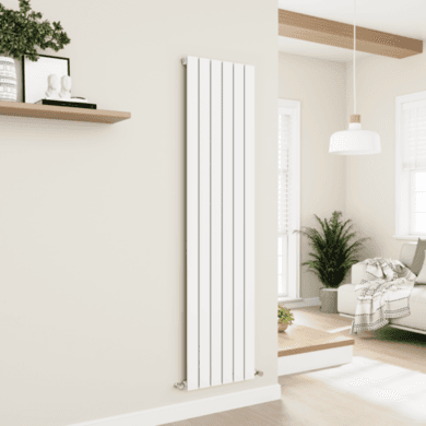 Eco Eleganza White Vertical Flat Designer Aluminium Radiator