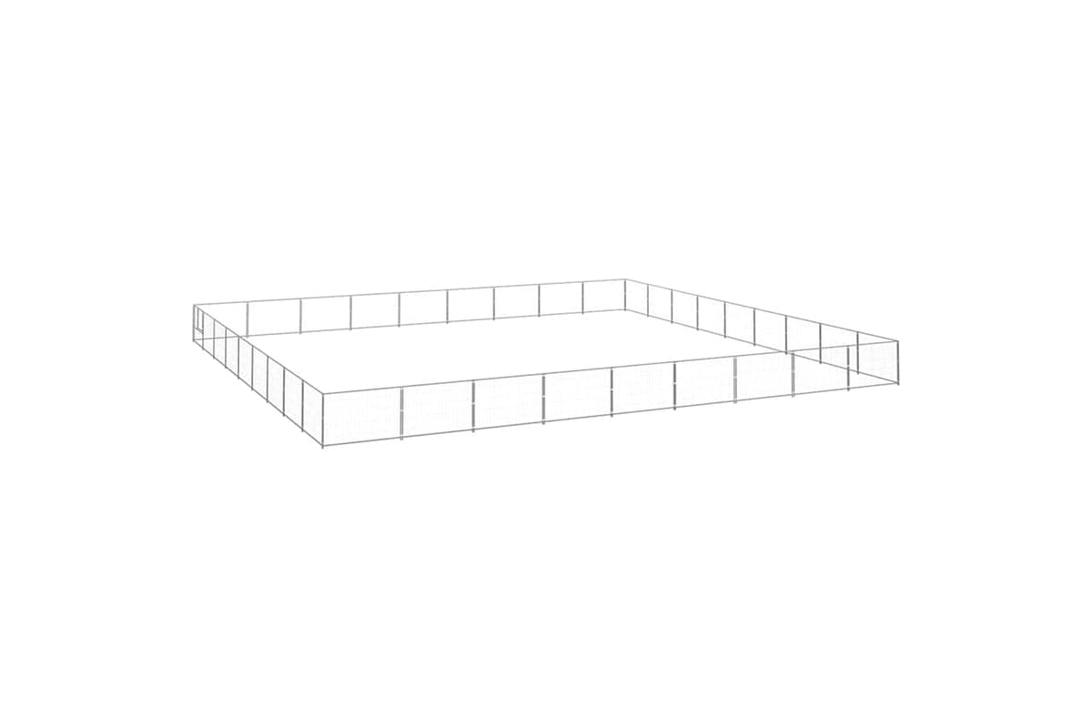 Vidaxl 3082195 Dog Kennel Silver 81 M2 Steel