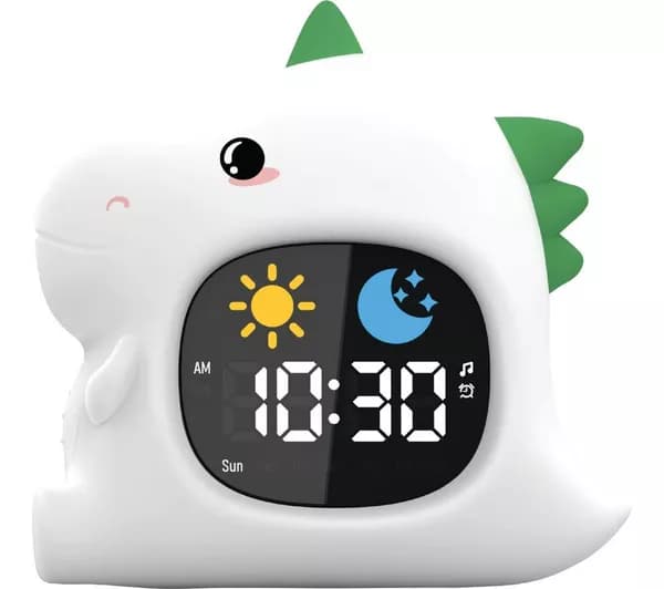 GROOV-E Cutties LED Night Light with Sleep Training Alarm - Dinosaur