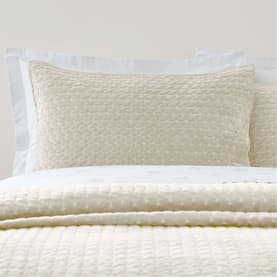 Attica Velvet Standard Pillow Sham Pair Natural