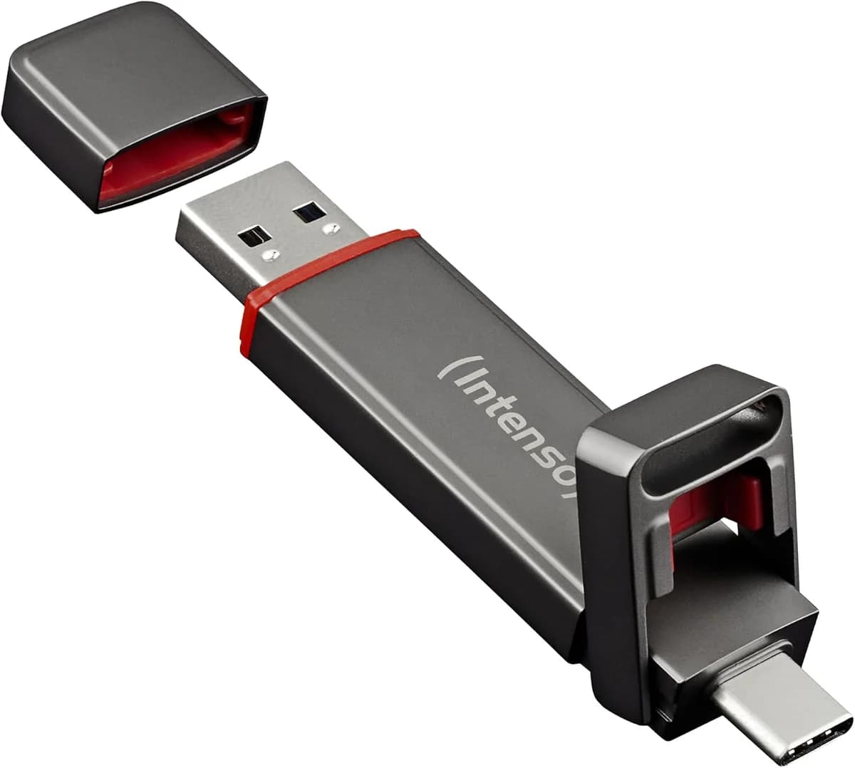 Intenso UX100 500GB External USB-SSD, USB-C & USB-A - Anthracite | 3850450