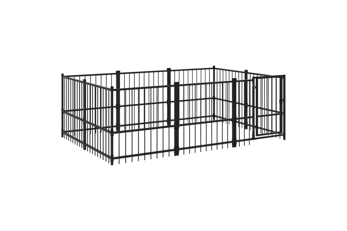Vidaxl 3124599 Outdoor Dog Kennel Steel 5.63 M2