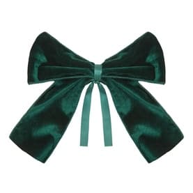Green Velvet Tree Bow 10in