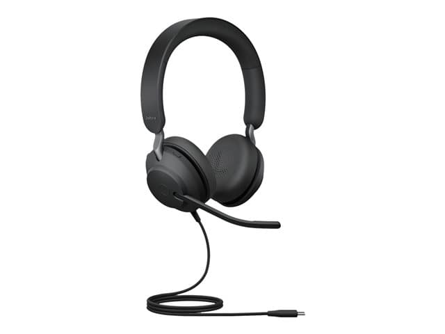 JABRA - Evolve2 40 SE UC Stereo - Headset - on-ear - wired - USB-C - noise isolating - Optimised for UC