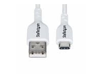 STARTECH.COM - StarTech 3ft (1m) White USB-A to USB-C Charging Cable/Cord, M/M - USB-C cable - USB to USB-C - 1 m