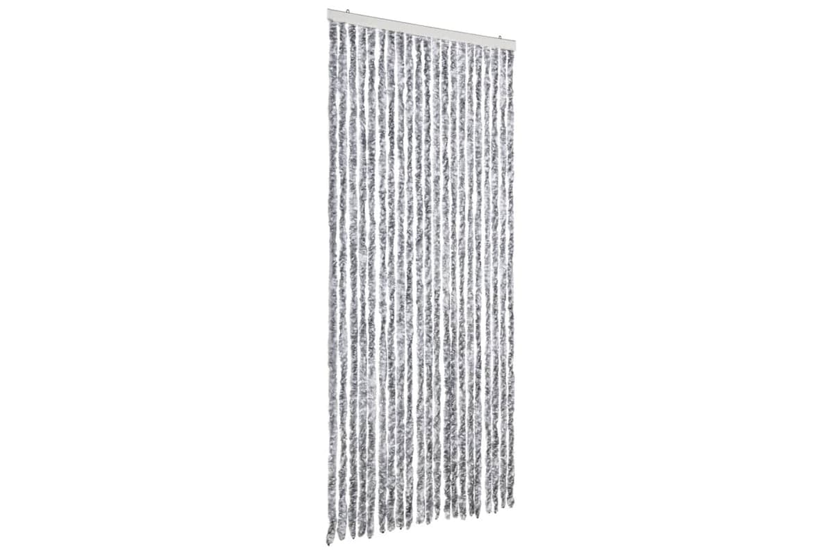 vidaXL Insect Curtain White And Grey 90x200cm Chenille
