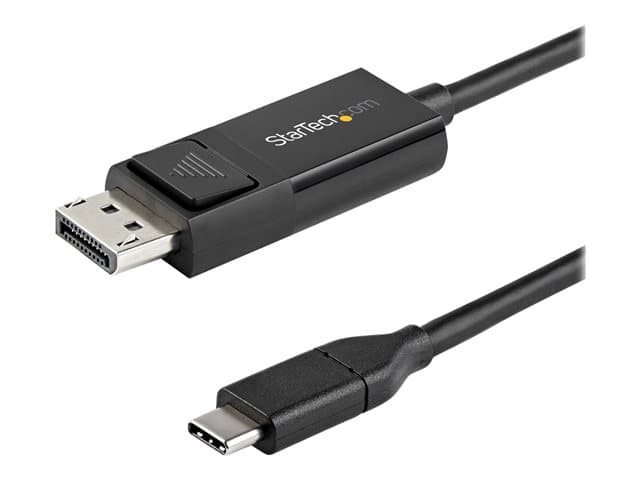 STARTECH.COM - StarTech 6ft (2m) USB C to DisplayPort 1.2 Cable 4K 60Hz, Bidirectional DP to USB-C or USB-C to DP Reversible Video Adapter Cable, HBR2/HDR, USB Type C / Thunderbolt 3 Monitor Cable - 4K USB-C to DP Cable (CDP2DP2MBD) -