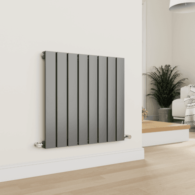 Eco Eleganza Midnight Black Vertical Flat Designer Aluminium Radiator